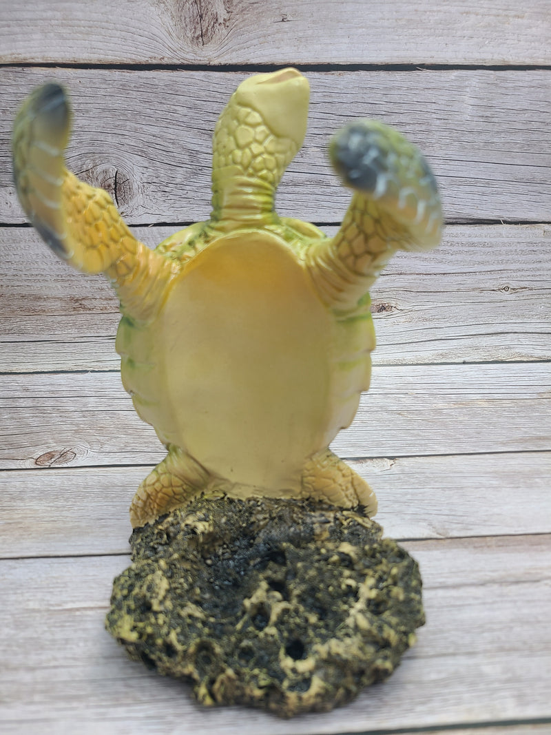 Sea Turtle Bottle Holder, Turtle Figurine, Blue Turtle Wine Bottle Holder, Nautical Wine Bottle Holder - Pink Horse Florida