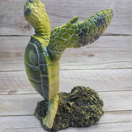 Sea Turtle Bottle Holder, Turtle Figurine, Blue Turtle Wine Bottle Holder, Nautical Wine Bottle Holder - Pink Horse Florida