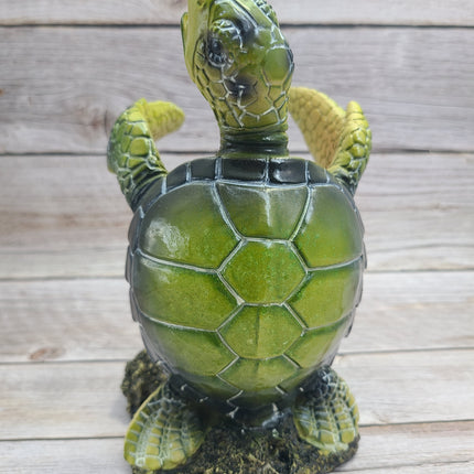 Sea Turtle Bottle Holder, Turtle Figurine, Blue Turtle Wine Bottle Holder, Nautical Wine Bottle Holder - Pink Horse Florida