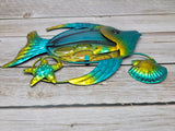 Metal Wall Art SET OF THREE, Sea Turtle Wall Art, Fish Wall Art, Crab Wall Art, Metal Wall Art - Pink Horse Florida