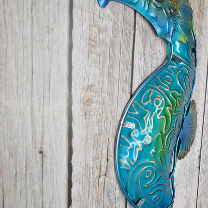 Seahorse Wall Art, Metal and Stained Glass Seahorse Decor, Metal Wall Art, Outdoor Wall Decor, Seahorse Gift, Seahorse Wall Art Metal - Pink Horse Florida
