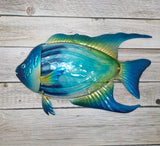 Fish Wall Art Metal Fish Decor Metal Wall Art Stained Glass Angel Fish Outdoor Wall Decor Fish Gift Angel Fish Wall Art Metal - Pink Horse Florida