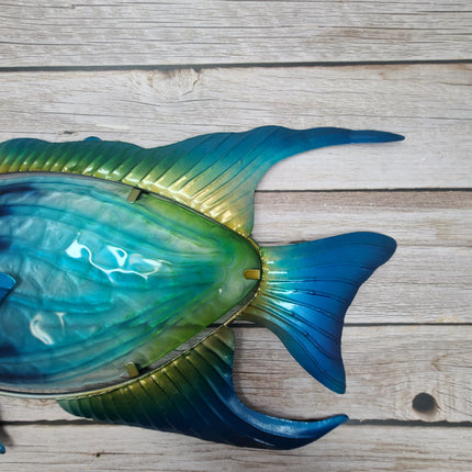 Fish Wall Art Metal Fish Decor Metal Wall Art Stained Glass Angel Fish Outdoor Wall Decor Fish Gift Angel Fish Wall Art Metal - Pink Horse Florida