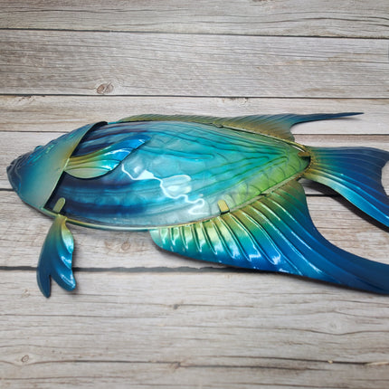 Fish Wall Art Metal Fish Decor Metal Wall Art Stained Glass Angel Fish Outdoor Wall Decor Fish Gift Angel Fish Wall Art Metal - Pink Horse Florida