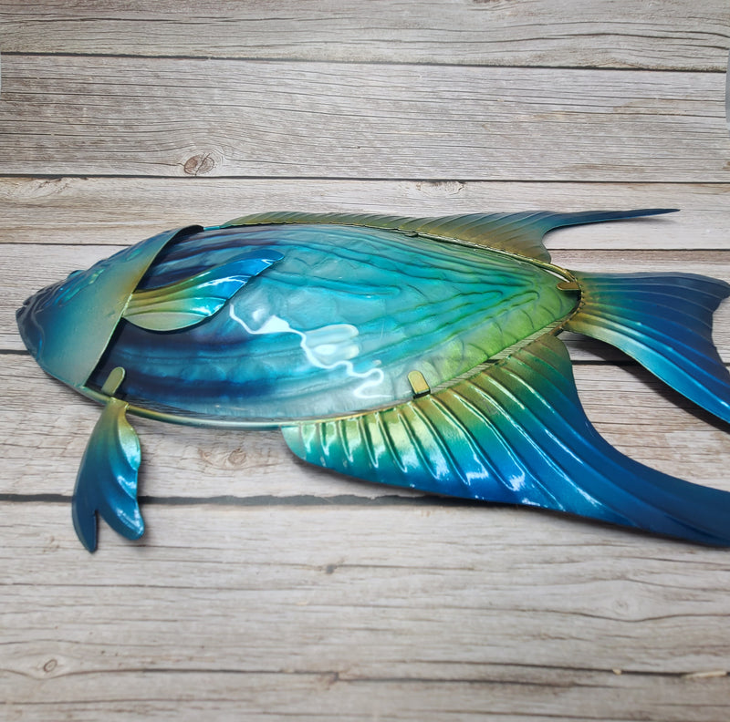 Fish Wall Art Metal Fish Decor Metal Wall Art Stained Glass Angel Fish Outdoor Wall Decor Fish Gift Angel Fish Wall Art Metal - Pink Horse Florida