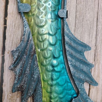 Mermaid metal wall art Stained glass mermaid decor Mermaid wall sculpture with stained glass Metal and stained glass mermaid art - Pink Horse Florida