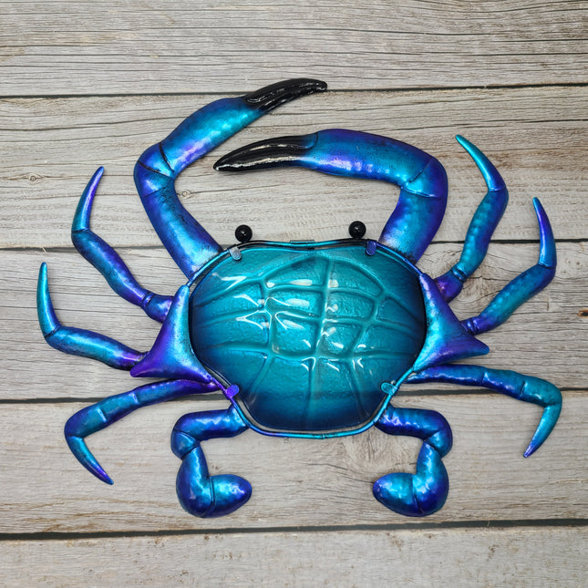 Crab Wall Decor, Stained Glass Crab Wall Art, Wood Ocean Decor, Beach Home Decor, Crab Decoration, Crab Lover - Pink Horse Florida
