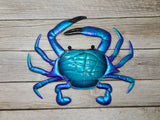 Crab Wall Decor, Stained Glass Crab Wall Art, Wood Ocean Decor, Beach Home Decor, Crab Decoration, Crab Lover - Pink Horse Florida