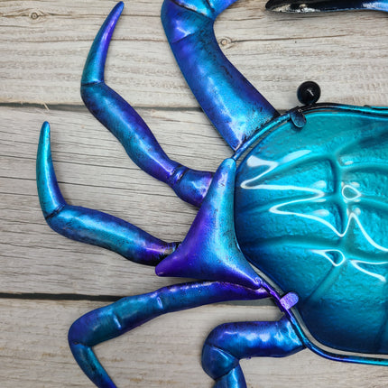 Crab Wall Decor, Stained Glass Crab Wall Art, Wood Ocean Decor, Beach Home Decor, Crab Decoration, Crab Lover - Pink Horse Florida