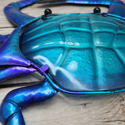 Crab Wall Decor, Stained Glass Crab Wall Art, Wood Ocean Decor, Beach Home Decor, Crab Decoration, Crab Lover - Pink Horse Florida