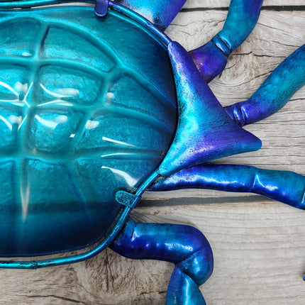 Crab Wall Decor, Stained Glass Crab Wall Art, Wood Ocean Decor, Beach Home Decor, Crab Decoration, Crab Lover - Pink Horse Florida