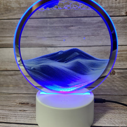 3D Moving Sand Lamp, Ocean Lamp, Quicksand Lamp, 3D Night Light Sand night light Beach-themed night light Sand Coastal night light - Pink Horse Florida