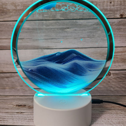 3D Moving Sand Lamp, Ocean Lamp, Quicksand Lamp, 3D Night Light Sand night light Beach-themed night light Sand Coastal night light - Pink Horse Florida