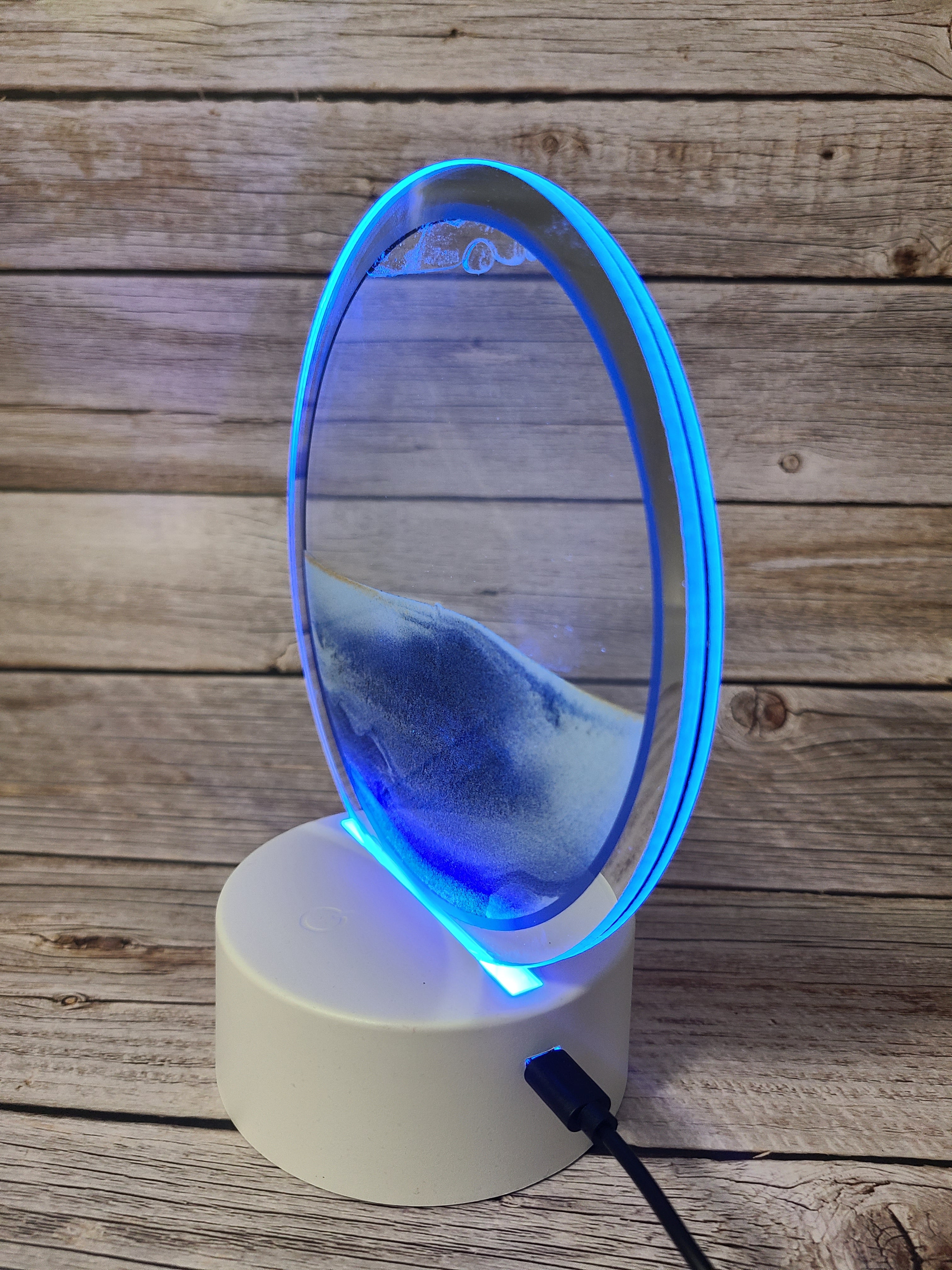 3D Moving Sand Lamp, Ocean Lamp, Quicksand Lamp, 3D Night Light Sand night light Beach-themed night light Sand Coastal night light - Pink Horse Florida