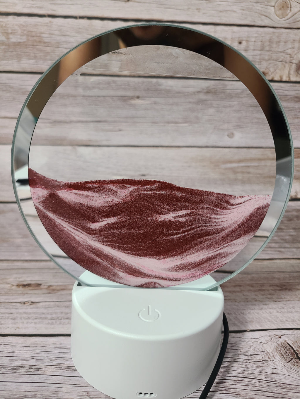 3D Moving Sand Lamp, Ocean Lamp, Quicksand Lamp, 3D Night Light Sand night light Beach-themed night light Sand Coastal night light - Pink Horse Florida