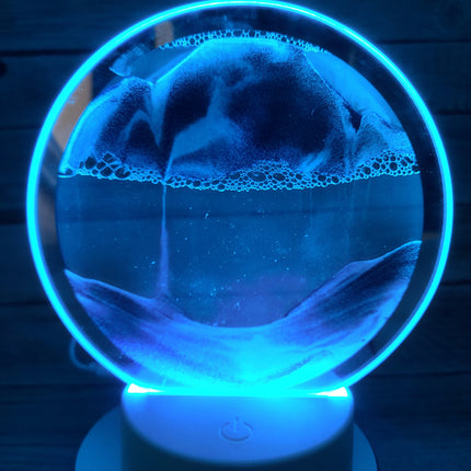 3D Moving Sand Lamp, Ocean Lamp, Quicksand Lamp, 3D Night Light Sand night light Beach-themed night light Sand Coastal night light - Pink Horse Florida