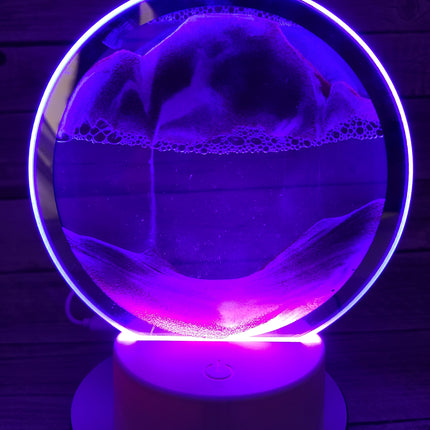 3D Moving Sand Lamp, Ocean Lamp, Quicksand Lamp, 3D Night Light Sand night light Beach-themed night light Sand Coastal night light - Pink Horse Florida