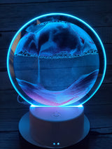 3D Moving Sand Lamp, Ocean Lamp, Quicksand Lamp, 3D Night Light Sand night light Beach-themed night light Sand Coastal night light - Pink Horse Florida