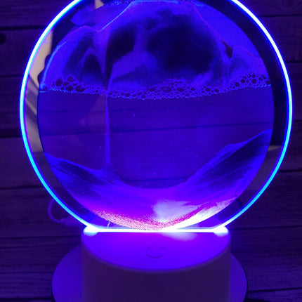 3D Moving Sand Lamp, Ocean Lamp, Quicksand Lamp, 3D Night Light Sand night light Beach-themed night light Sand Coastal night light - Pink Horse Florida