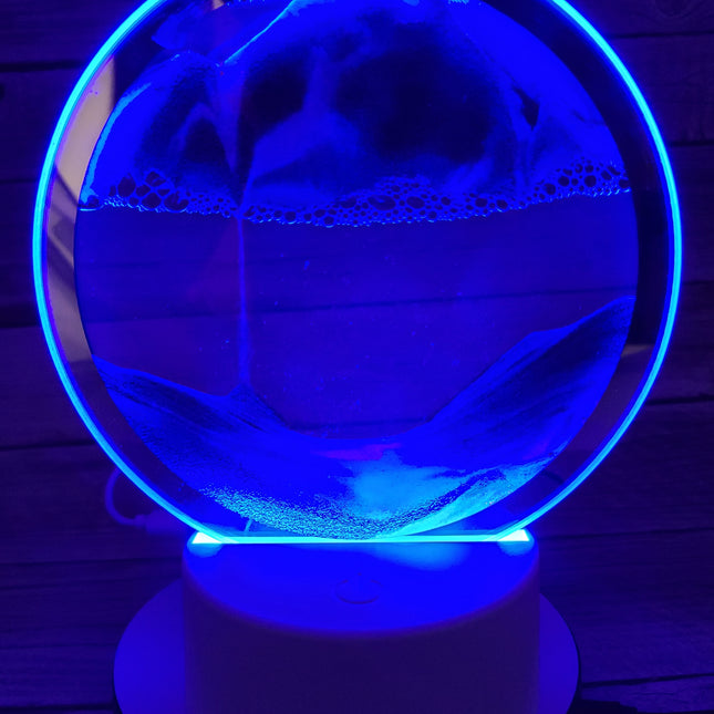 3D Moving Sand Lamp, Ocean Lamp, Quicksand Lamp, 3D Night Light Sand night light Beach-themed night light Sand Coastal night light - Pink Horse Florida