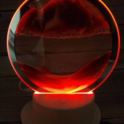 3D Moving Sand Lamp, Ocean Lamp, Quicksand Lamp, 3D Night Light Sand night light Beach-themed night light Sand Coastal night light - Pink Horse Florida