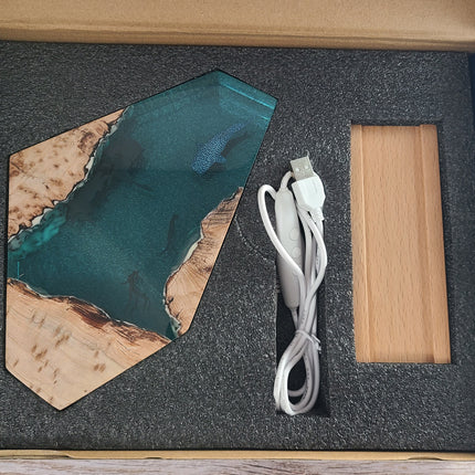 Submarine Cave Lamp Scuba Diver Lamp Turtle Night Ocean Lamp Scuba diver shipwreck night light Epoxy resin scuba diver shipwreck night light - Pink Horse Florida