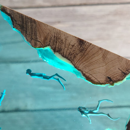 Submarine Cave Lamp Scuba Diver Lamp Turtle Night Ocean Lamp Scuba diver shipwreck night light Epoxy resin scuba diver shipwreck night light - Pink Horse Florida