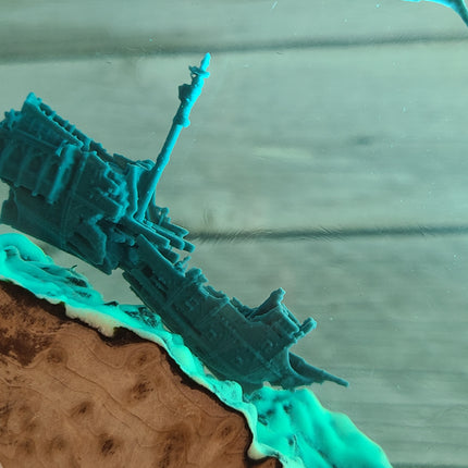 Submarine Cave Lamp Scuba Diver Lamp Turtle Night Ocean Lamp Scuba diver shipwreck night light Epoxy resin scuba diver shipwreck night light - Pink Horse Florida