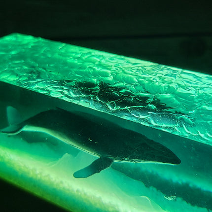 Whale Lamp, Whale Night Light, Ocean Lamp, Resin Green Whale Lamp, Whale Night Light Lamp, Ocean Night Light,Epoxy Night Light Figurine - Pink Horse Florida
