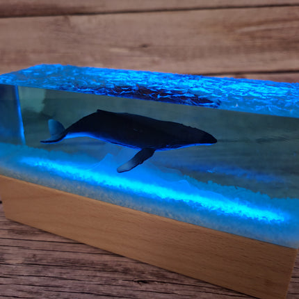 Whale Lamp, Whale Night Light, Ocean Lamp, Resin Blue Whale Lamp, Whale Night Light Lamp, Ocean Night Light - Pink Horse Florida
