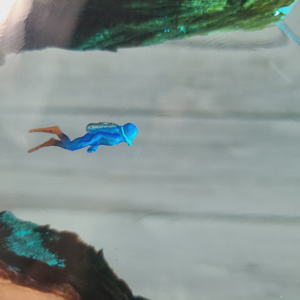 Submarine Cave Lamp, Scuba Diver Lamp, Resin Submarine Cave, Nigh light Figurine - Pink Horse Florida