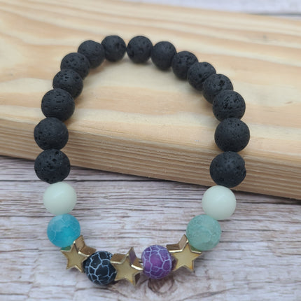 Beaded Star Glow in the Dark Bracelet, Star Bracelet, Glow in the Dark Bracelets Bulk - Pink Horse Florida
