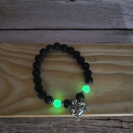Beaded Crab Glow in the Dark Bracelet, Crab Bracelet Glow in the Dark Bracelets Bulk - Pink Horse Florida