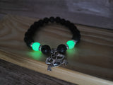 Beaded Crab Glow in the Dark Bracelet, Crab Bracelet Glow in the Dark Bracelets Bulk - Pink Horse Florida