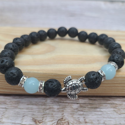 Beaded Sea Turtle Charm Glow in the Dark Bracelet, Sea Turtle Bracelet Glow in the Dark Bracelets Bulk - Pink Horse Florida