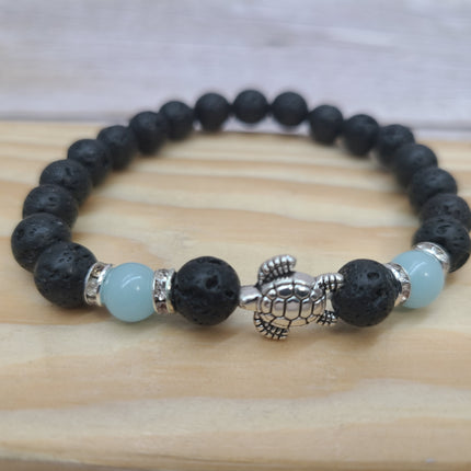 Beaded Sea Turtle Charm Glow in the Dark Bracelet, Sea Turtle Bracelet Glow in the Dark Bracelets Bulk - Pink Horse Florida