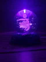 Crystal ball night light Decorative lighting Ambient illumination Tranquil glow Enchanting ambiance Mystical decor Soft illumination - Pink Horse Florida