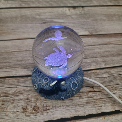 Crystal ball night light Decorative lighting Ambient illumination Tranquil glow Enchanting ambiance Mystical decor Soft illumination - Pink Horse Florida