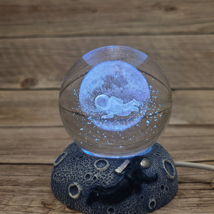 Crystal ball night light Decorative lighting Ambient illumination Tranquil glow Enchanting ambiance Mystical decor Soft illumination - Pink Horse Florida