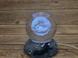 Crystal ball night light Decorative lighting Ambient illumination Tranquil glow Enchanting ambiance Mystical decor Soft illumination - Pink Horse Florida