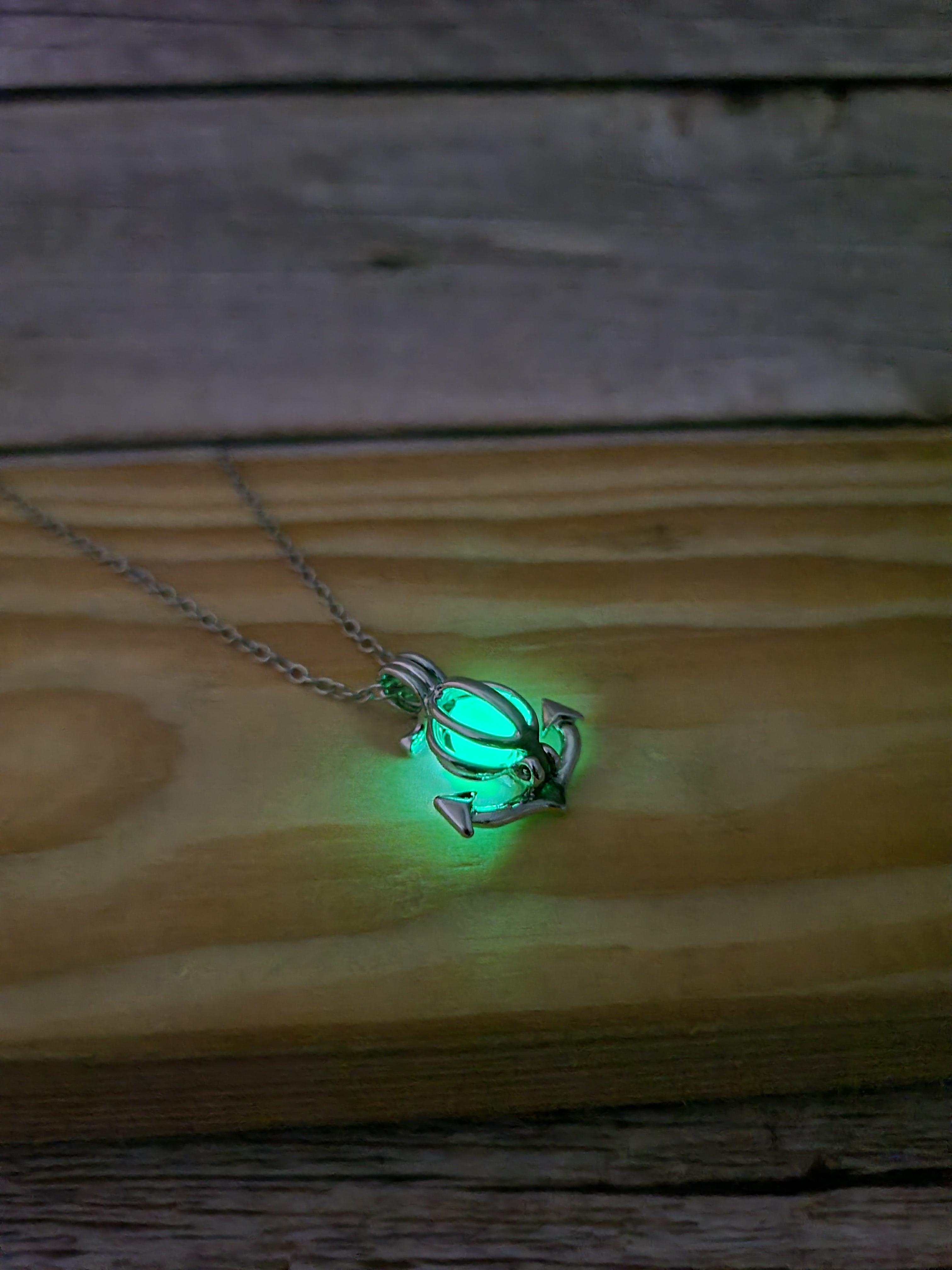 Anchor necklace Glow in the Dark Nautical jewelry Maritime charm Symbolic pendant Ocean-inspired accessory Classic anchor design - Pink Horse Florida