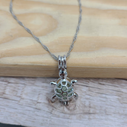 Glow in the Dark Turtle Necklace, Luminescent Jewelry, Glow Sea Turtle Pendant, Turtle-themed Accessory, Glowing Necklace, Nighttime Charm Necklace, Glow Pendant Jewelry - Pink Horse Florida