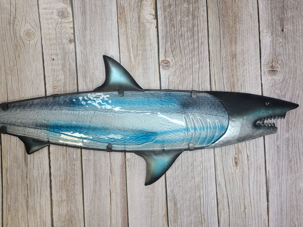 Shark Wall Art, Shark Wall Decor, Nautical Decor, Shark Gift, Shark Wall Accents, Shark Wall Sculpture - Pink Horse Florida