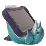 Dolphin Phone Stand Figurine Phone Holder Sculpture Cute Turtle Dock Nautical Phone Cradle Sea Turtle Desk Accessory Coastal Tech Holder - Pink Horse Florida