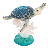 Turtle Figurine, Sea Turtle Coral Figurine, Turtle Decor, Sea Turtle Decor, Beach Decor - Pink Horse Florida