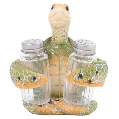 Turtle Salt and Pepper Shakers, Turtle Kitchen Decor Figurine, Sea Turtle Salt and Pepper Holders, Turtle Salt and Pepper Set - Pink Horse Florida