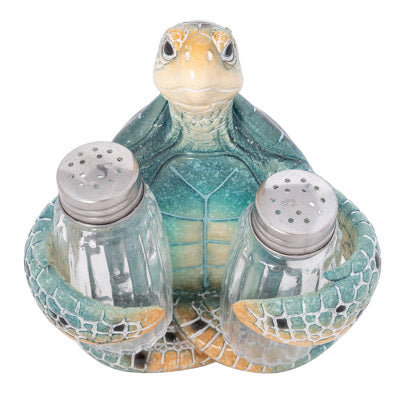 Turtle Salt and Pepper Shakers, Turtle Kitchen Decor Figurine, Sea Turtle Salt and Pepper Holders, Turtle Salt and Pepper Set - Pink Horse Florida