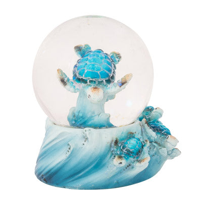 Sea Turtle Snowglobe, Sea Turtle Snowglobe SET OF TWO, Turtle Figurine, Sea Turtle Figurine, Turtle Snow Globe, Sea Life Glitter Snow globe - Pink Horse Florida