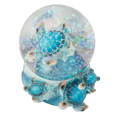 Sea Turtle Snowglobe, Sea Turtle Snowglobe SET OF TWO, Turtle Figurine, Sea Turtle Figurine, Turtle Snow Globe, Sea Life Glitter Snow globe - Pink Horse Florida