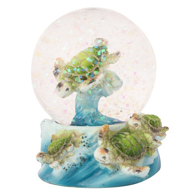 Sea Turtle Snowglobe, Sea Turtle Snowglobe SET OF TWO, Turtle Figurine, Sea Turtle Figurine, Turtle Snow Globe, Turtle Collectible - Pink Horse Florida